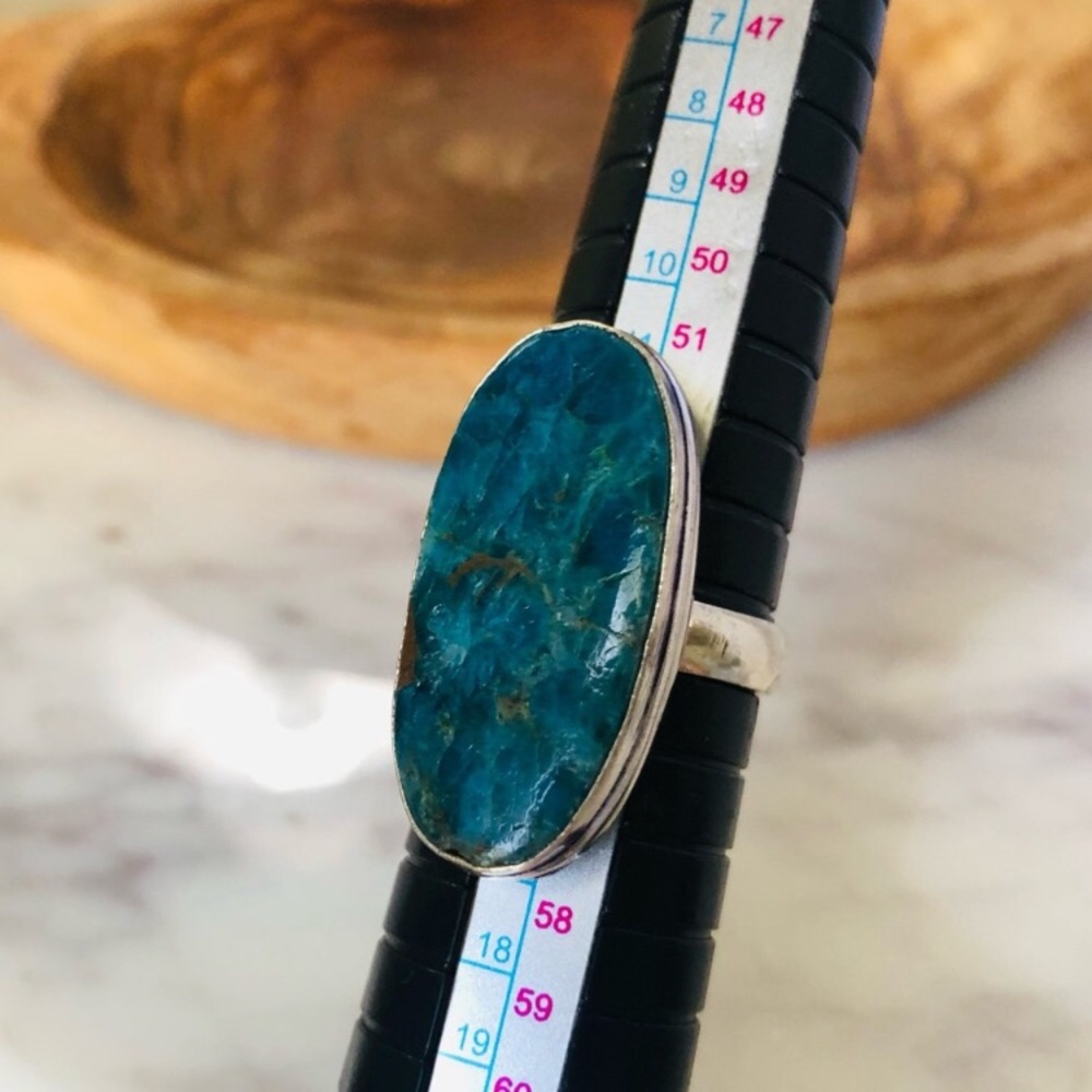 Apatite Silver Ring - Picture 9 of 10